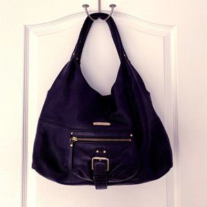 Black Leather Michael Kors Hobo Bag
